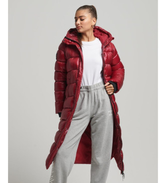 Superdry Long quilted coat XPD Sports red