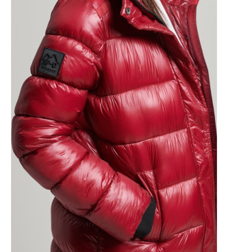 Superdry Long quilted coat XPD Sports red