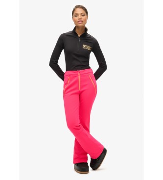 Superdry Pantaln de esqu entallados softshell rosa