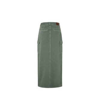 Pepe Jeans Maxi Skirt Hw Clr green