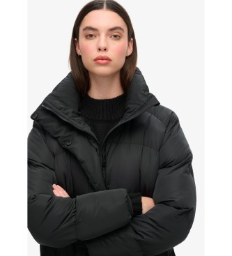 Superdry Long black quilted coat