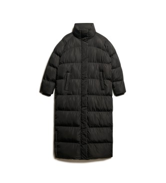 Superdry Long black quilted coat