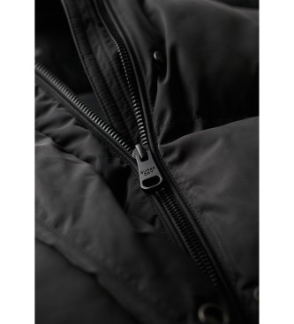 Superdry Long black quilted coat