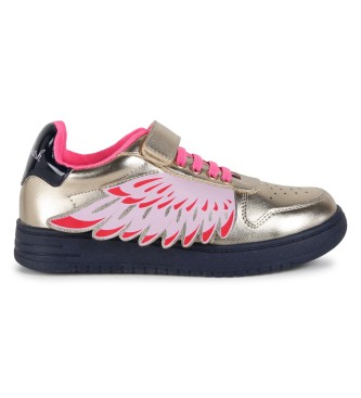 Billieblush Lave sneakers i guldfarvet lder