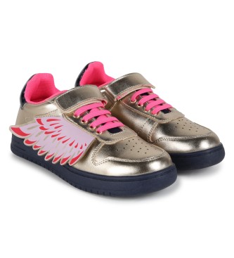 Billieblush Gouden leren sportschoenen