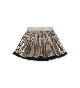 Billieblush Gold reversible sequins skirt