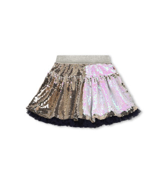 Billieblush Gold reversible sequins skirt