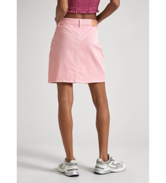 Pepe Jeans Short denim regular fit skirt pink