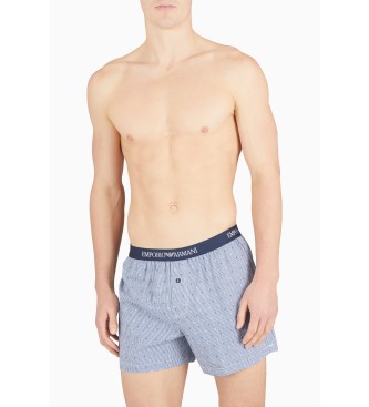 Emporio Armani Boxer stampato in blu