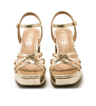 MTNG Britt Gold Kleid Sandalen -Hhe 7cm Absatz