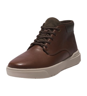 Timberland Seneca Bay brune ldersko med snrebnd midt p lggen