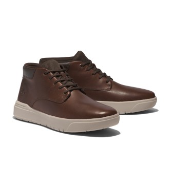 Timberland Seneca Bay brune ldersko med snrebnd midt p lggen