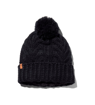 Timberland Gorro en punto trenzado con pompn negro