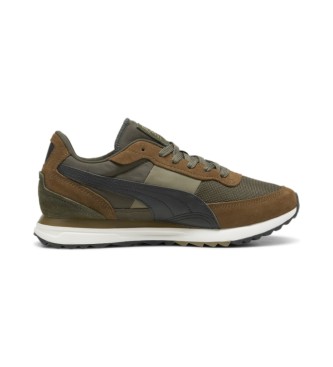 Puma Road Rider SD leather shoes green