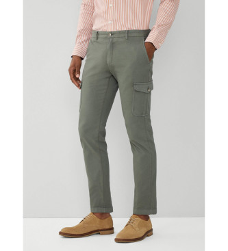 Hackett London Calas Cargo em lona verde