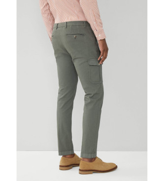 Hackett London Calas Cargo em lona verde