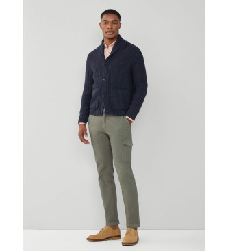 Hackett London Canvas Cargo Trousers green