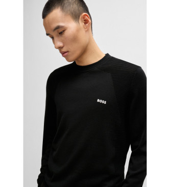 BOSS Momentum-Pullover schwarz