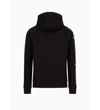 EA7 Sweat-shirt  logo en mlange noir