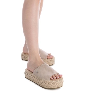 Xti Sandales en cuir 143639 beige