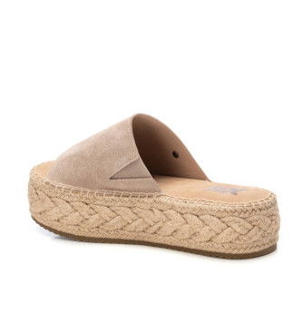 Xti Sandales en cuir 143639 beige