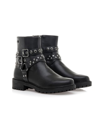 Mustang Botas de tornozelo Campa Preto