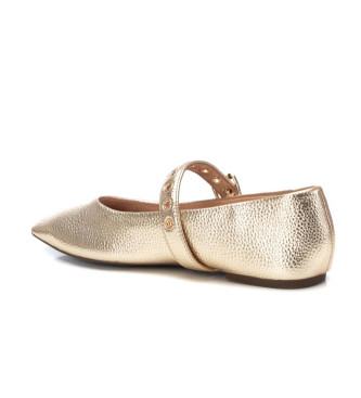 Xti Gold buckle ballerinas