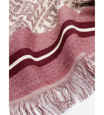 Tommy Hilfiger TH Monoplay pink jacquard scarf