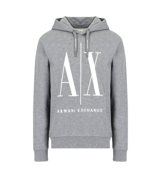 Armani Exchange Graues Sweatshirt mit Kapuze