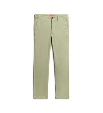 Superdry Grnne chino-bukser med medium hjde