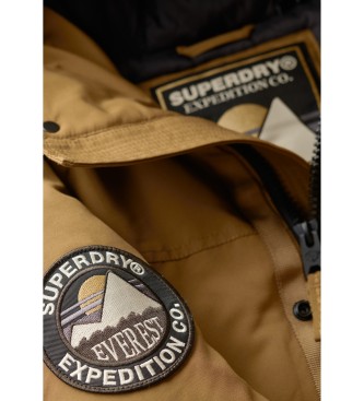 Superdry Parka Everest de pelo sinttico castanho