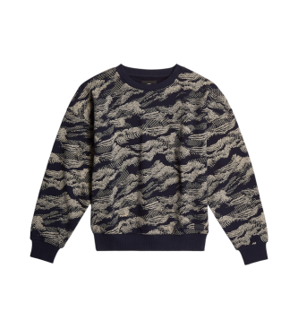 G-Star Sweatshirt Kant AOP Los navy