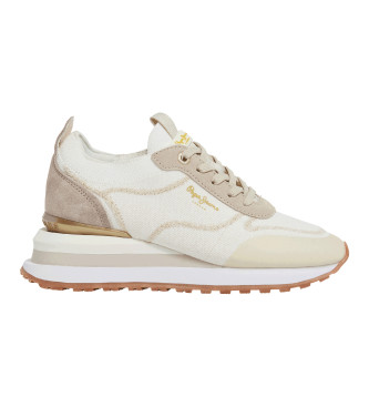 Pepe Jeans Blur Rind Leather Sneakers wit