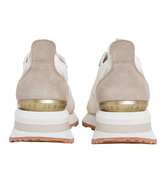 Pepe Jeans Blur Rind Leather Sneakers wit