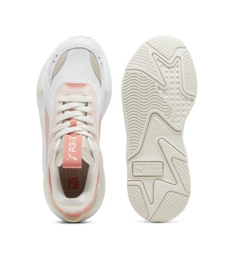 Puma Chaussures en cuir RS-X blanc souple, rose