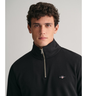 Gant Shield half zip sweatshirt zwart