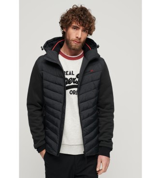 Superdry Storm Quilted Hybrid Jacket Black