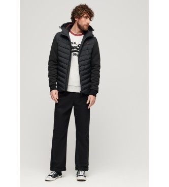 Superdry Storm Quilted Hybrid Jacket Black