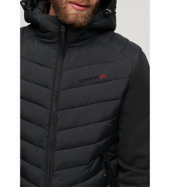 Superdry Storm Quilted Hybrid Jacket Black