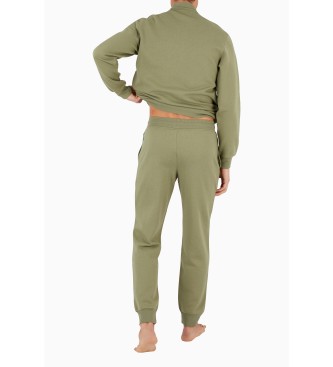 Emporio Armani Bas de survtement vert Iconic Terry