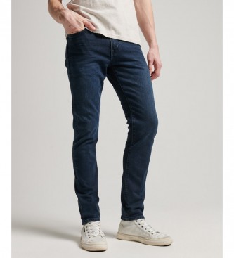 Superdry Slim-Fit-Jeans aus umweltfreundlicher navyfarbener Baumwolle