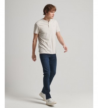 Superdry Slim-fit jeans van milieuvriendelijk marineblauw katoen