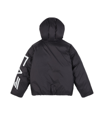 EA7 Polar Logo hooded quilted jacket black