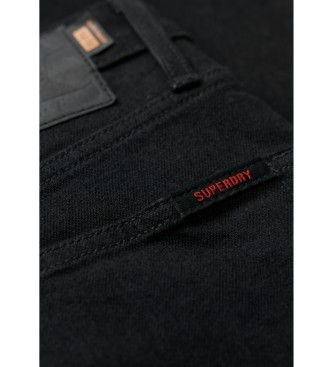 Superdry Recht model, slim fit Vintage jeans zwart