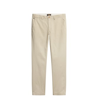 Superdry Beige slim fit chino trousers