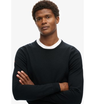 Superdry Black merino wool jumper