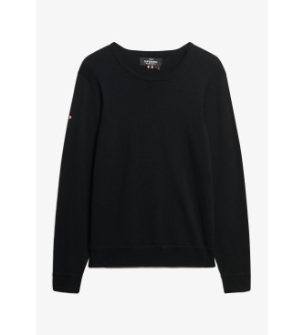 Superdry Black merino wool jumper