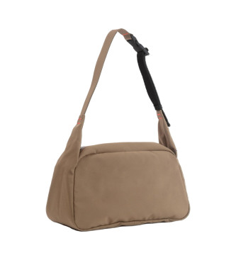 ECOALF Brown Bonded Hobo Bag