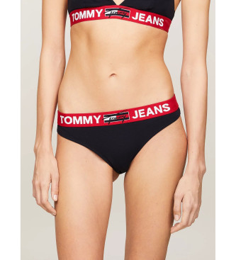 Tommy Hilfiger Granatowe slipy z kontrastowym paskiem w talii