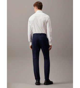 Calvin Klein Slim fit wool suit trousers blue